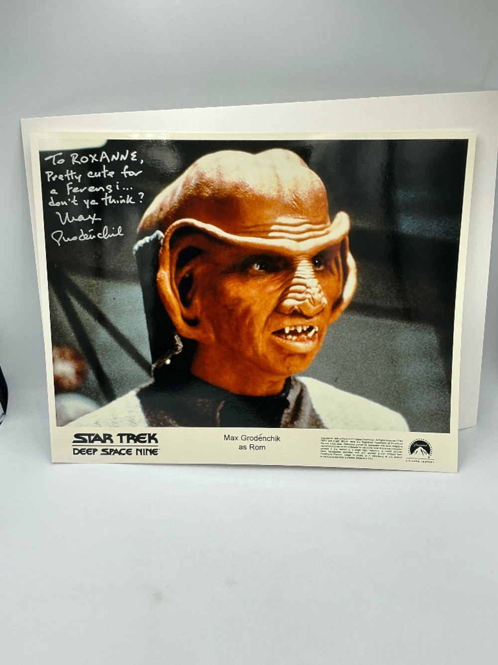 Star Trek Autographed Max Grodenchik Photo Rom Ferengi DS9 8x10 Promo Signed
